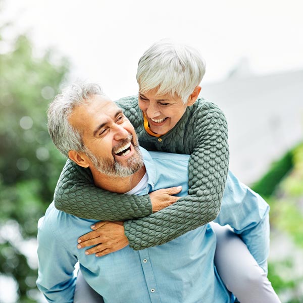 smiling senior couple