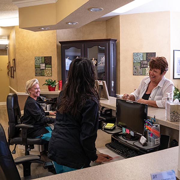 patient at front desk